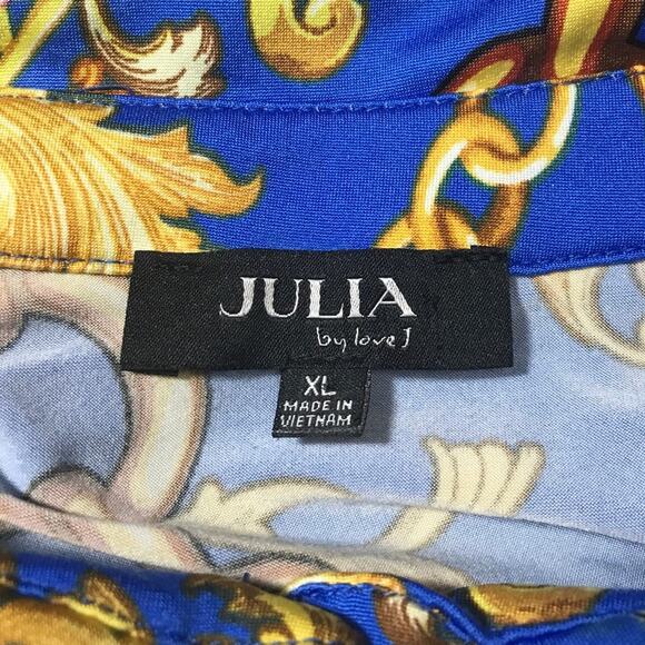 Julia by love j Satin Collared Long Sleeve Top Tall XL - Picture 3 of 5